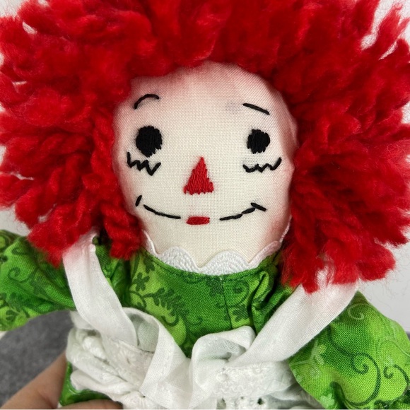 Vintage Style Handmade Raggedy Ann 12 inch Plush Doll - Picture 5 of 5